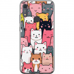 Mobiele hoes voor Huawei Y6s (2019) met Kattenpatroon ontwerp