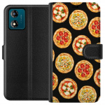 Portemonnee-hoesje voor Motorola Moto E13 met Pizza ontwerp