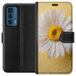 Portemonnee-hoesje voor Motorola Edge 20 Pro met Porseleinbloem ontwerp