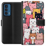 Portemonnee-hoesje voor Motorola Edge 20 Pro met Kattenpatroon ontwerp