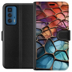 Portemonnee-hoesje voor Motorola Edge 20 Pro met Metallic patroon ontwerp
