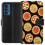 Portemonnee-hoesje voor Motorola Edge 20 Pro met Pizza ontwerp