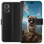 Portemonnee-hoesje voor Motorola Moto E22i met Blije Hond ontwerp