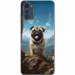 Mobiele hoes voor Motorola Moto E32s met Blije Hond ontwerp