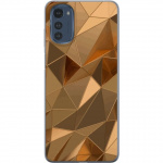 Mobiele hoes voor Motorola Moto E32s met 3D Goud ontwerp