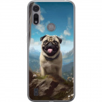 Mobiele hoes voor Motorola Moto E6i met Blije Hond ontwerp