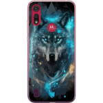 Mobiele hoes voor Motorola Moto E6s (2020) met Wolf ontwerp