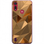 Mobiele hoes voor Motorola Moto E6s (2020) met 3D Goud ontwerp