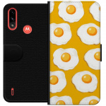 Portemonnee-hoesje voor Motorola Moto E7 Power met Gebakken ei ontwerp