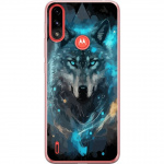 Mobiele hoes voor Motorola Moto E7 Power met Wolf ontwerp