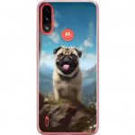 Mobiele hoes voor Motorola Moto E7 Power met Blije Hond ontwerp