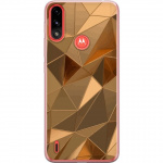 Mobiele hoes voor Motorola Moto E7 Power met 3D Goud ontwerp