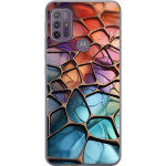 Mobiele hoes voor Motorola Moto G10 met Metallic patroon ontwerp