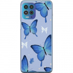 Mobiele hoes voor Motorola Moto G100 met Blauwe vlinders ontwerp