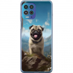 Mobiele hoes voor Motorola Moto G100 met Blije Hond ontwerp