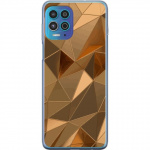 Mobiele hoes voor Motorola Moto G100 met 3D Goud ontwerp