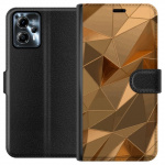 Portemonnee-hoesje voor Motorola Moto G13 met 3D Goud ontwerp