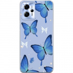 Mobiele hoes voor Motorola Moto G13 met Blauwe vlinders ontwerp