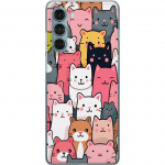 Mobiele hoes voor Motorola Moto G200 5G met Kattenpatroon ontwerp