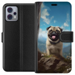 Portemonnee-hoesje voor Motorola Moto G23 met Blije Hond ontwerp