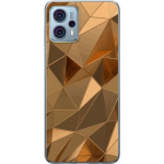 Mobiele hoes voor Motorola Moto G23 met 3D Goud ontwerp