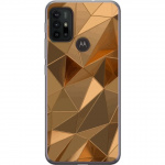 Mobiele hoes voor Motorola Moto G30 met 3D Goud ontwerp