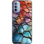 Mobiele hoes voor Motorola Moto G31 met Metallic patroon ontwerp
