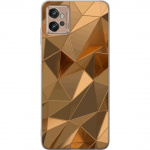 Mobiele hoes voor Motorola Moto G32 met 3D Goud ontwerp