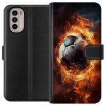 Portemonnee-hoesje voor Motorola Moto G41 met Voetbal ontwerp