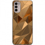 Mobiele hoes voor Motorola Moto G41 met 3D Goud ontwerp