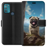 Portemonnee-hoesje voor Motorola Moto G50 met Blije Hond ontwerp