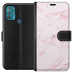 Portemonnee-hoesje voor Motorola Moto G50 met Roze Hart ontwerp Portemonnee-hoesje voor Motorola Moto G50 met Roze Hart ontwerp