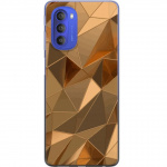 Mobiele hoes voor Motorola Moto G51 5G met 3D Goud ontwerp