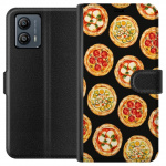 Portemonnee-hoesje voor Motorola Moto G53 met Pizza ontwerp