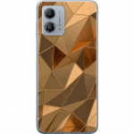 Mobiele hoes voor Motorola Moto G53 met 3D Goud ontwerp