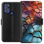 Portemonnee-hoesje voor Motorola Moto G60S met Metallic patroon ontwerp