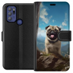 Portemonnee-hoesje voor Motorola Moto G60S met Blije Hond ontwerp