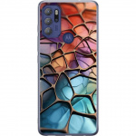 Mobiele hoes voor Motorola Moto G60S met Metallic patroon ontwerp