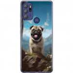 Mobiele hoes voor Motorola Moto G60S met Blije Hond ontwerp