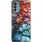 Mobiele hoes voor Motorola Moto G62 5G met Metallic patroon ontwerp