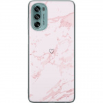 Mobiele hoes voor Motorola Moto G62 5G met Roze Hart ontwerp