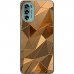 Mobiele hoes voor Motorola Moto G62 5G met 3D Goud ontwerp