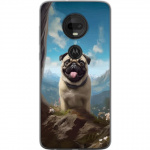 Mobiele hoes voor Motorola Moto G7 met Blije Hond ontwerp