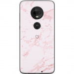 Mobiele hoes voor Motorola Moto G7 met Roze Hart ontwerp