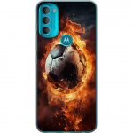 Mobiele hoes voor Motorola Moto G71 5G met Voetbal ontwerp