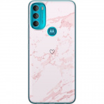 Mobiele hoes voor Motorola Moto G71 5G met Roze Hart ontwerp