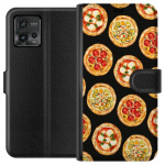 Portemonnee-hoesje voor Motorola Moto G72 met Pizza ontwerp