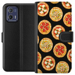 Portemonnee-hoesje voor Motorola Moto G73 met Pizza ontwerp