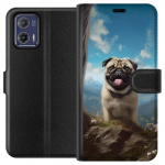 Portemonnee-hoesje voor Motorola Moto G73 met Blije Hond ontwerp