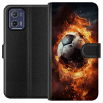 Portemonnee-hoesje voor Motorola Moto G73 met Voetbal ontwerp